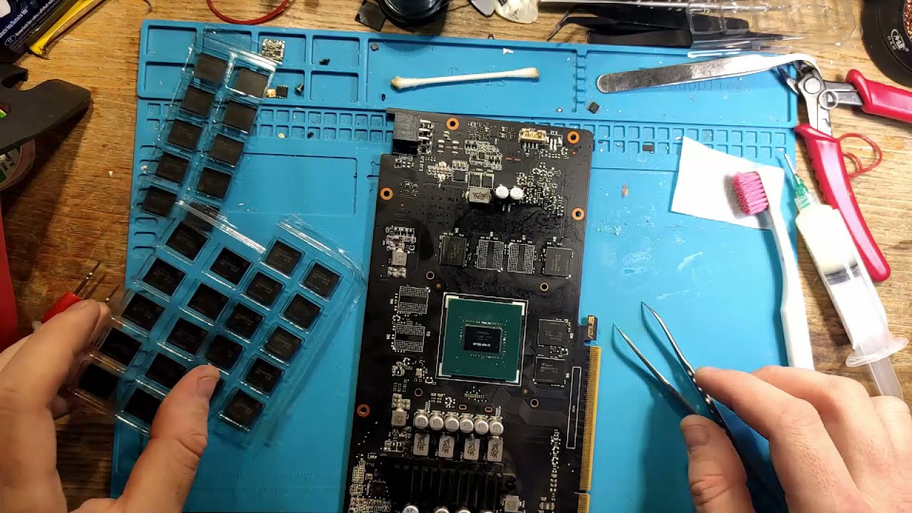 Oprava VRAM GTX1060, VRAM repair on GTX1060