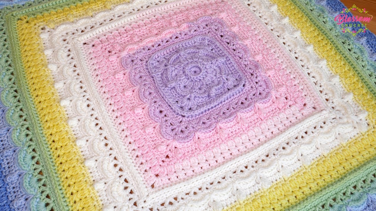 Whatcha-Ma-Call-It Crochet Blanket - Crochet Inspiration! Gorgeous Centre Out Baby Blanket.