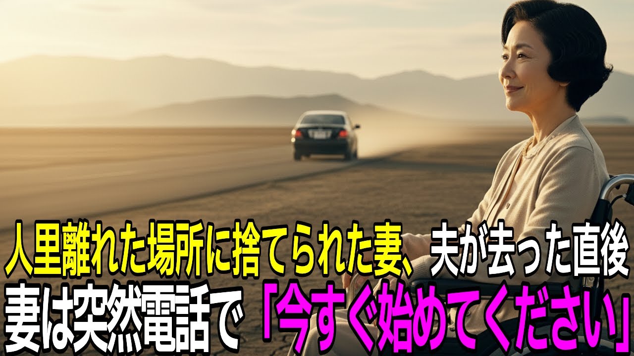 【スカッと】人里離れた場所に捨てられた下半身まひの妻。夫の車が消えた瞬間、車いすから勢いよく立ち上がる…【人生の教訓】【オーディオブック】