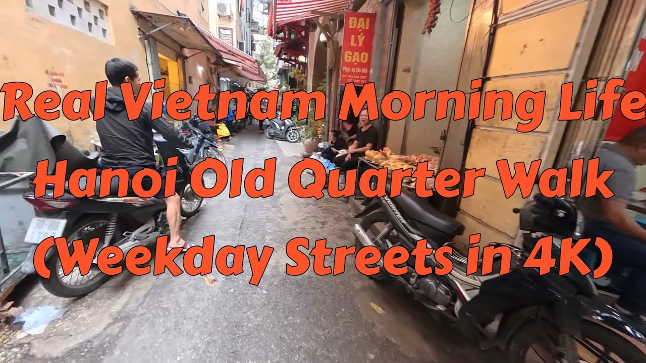 Real Vietnam Morning Life | Hanoi Old Quarter Walk (Weekday Streets in 4K)