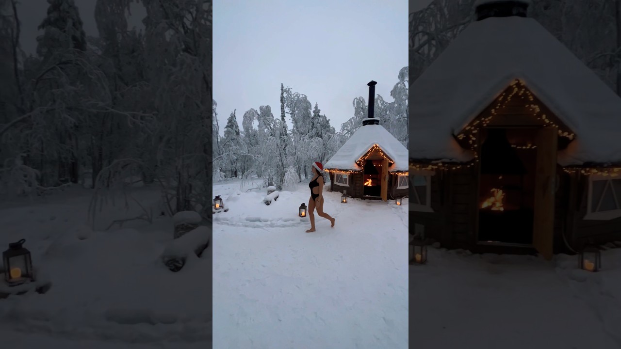 The dreamiest spa in Finland ❄️ #hotel #laplnd #spa