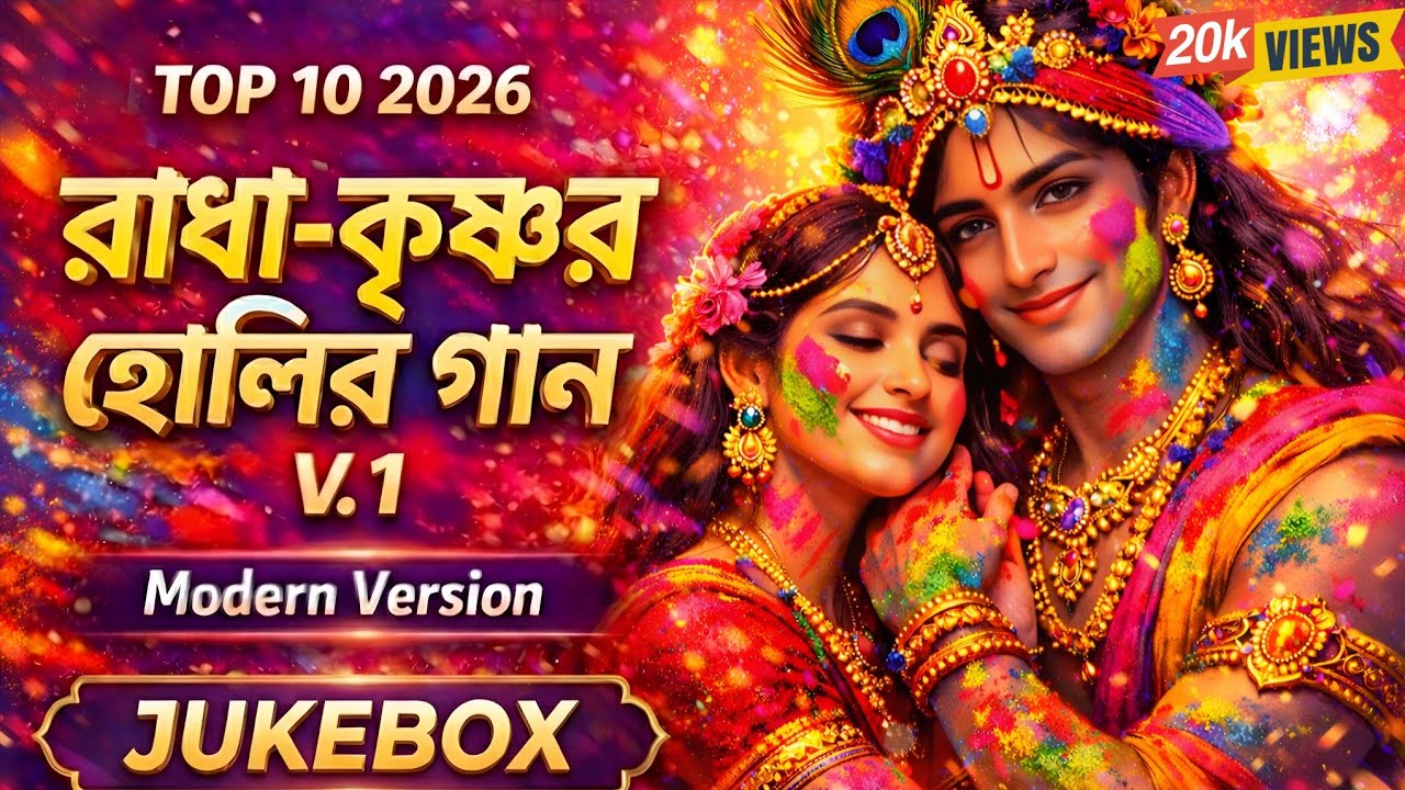 Superhit Bengali Holi Songs 2026 🔴 রাধা-কৃষ্ণের সেরা ১০ হোলির গান | Jukebox V.1