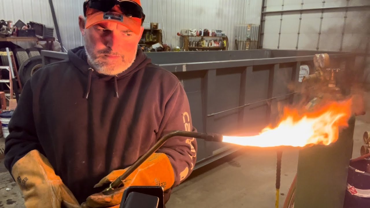 Rolloff Dumpster Repair Using a Rosebud Tip