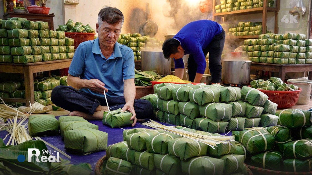 How a Traditional Vietnamese Lunar New Year Cake Is Made by Hand | 4K