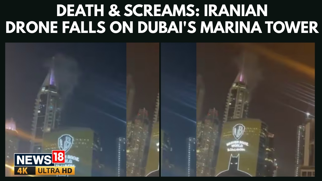Chaos in Dubai Marina: Iranian Drone Hits Dubai Skyscraper, Residents Report Screams and Chaos | 4K