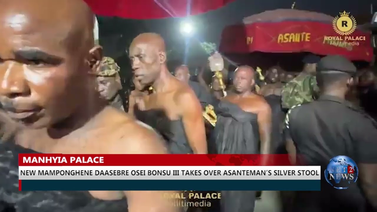News Update: New Mamponghene Daasebre Osei Bonsu III takes over Asanteheman's silver stool.