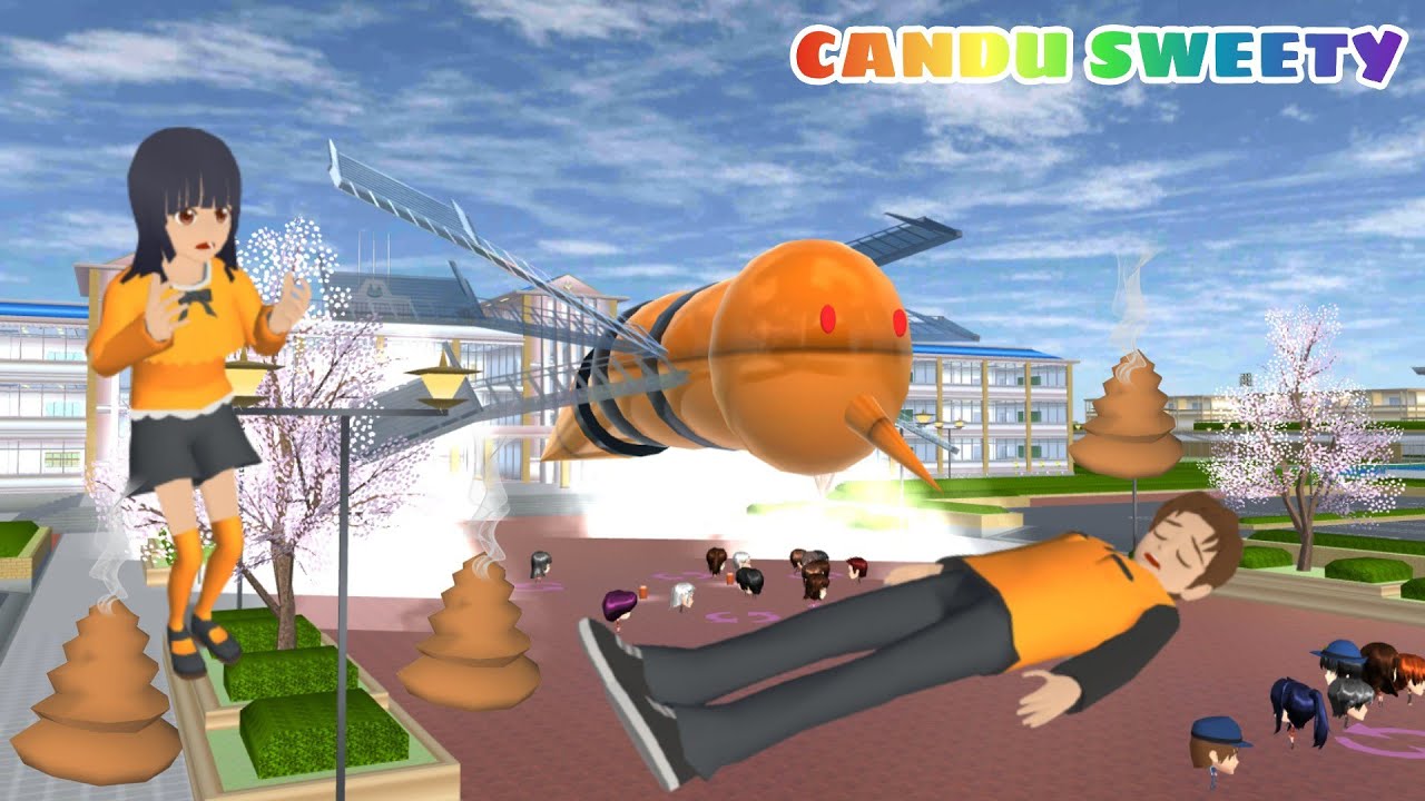 Yuta Meninggoy Mio Jadi Kecil Monster Lebah Raksasa Menyerang Kota Sakura | Sakura School Simulator