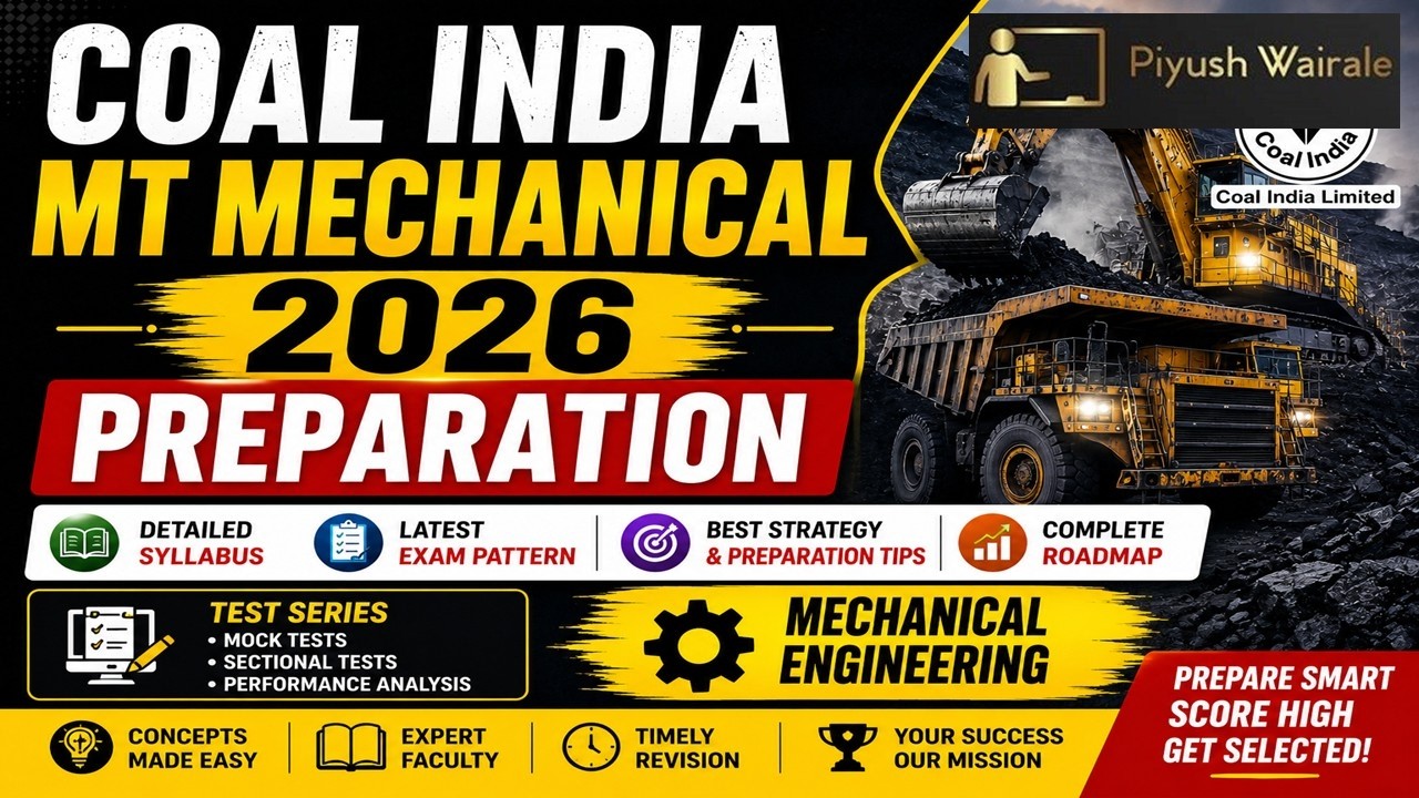 Подготовка к экзамену Coal India MT Mechanical 2026 | Программа, структура экзамена, вопросы прош...