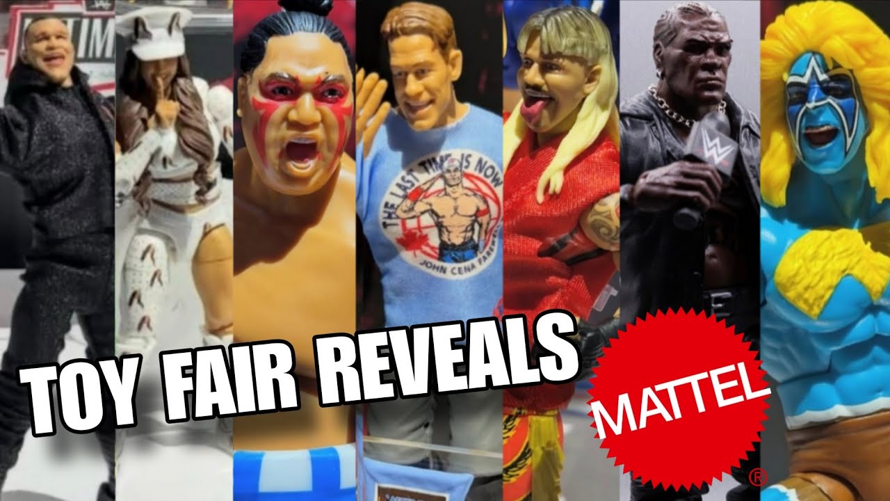 Презентация фигурок WWE на выставке New York Toys Fair 2026.