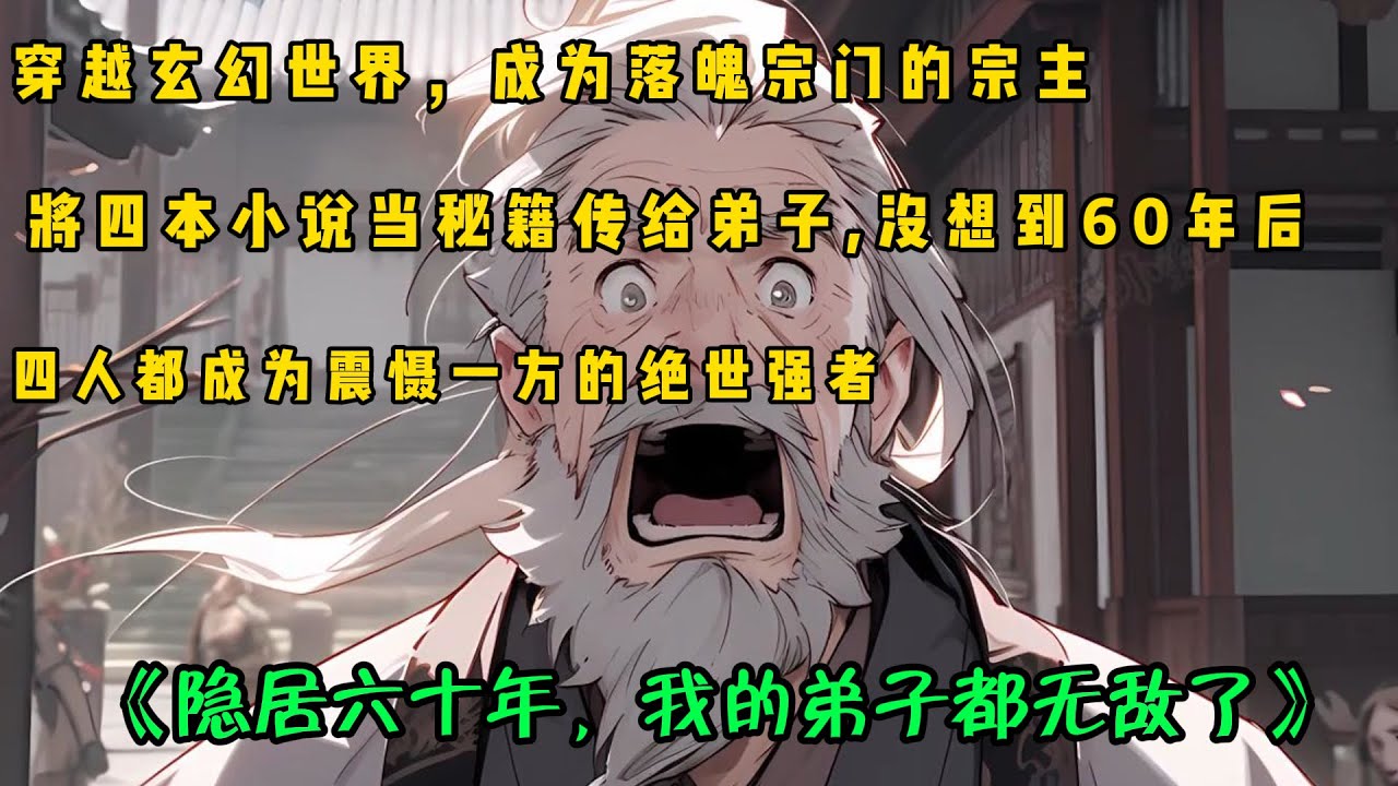 《隐居六十年，我的弟子都无敌了》穿越玄幻世界，成为落魄宗门的宗主，将四本小说（讲述斗气、修仙、炼体、精神），当秘籍传给弟子，没想到六十年后，四人都成为震慑一方的绝世强者
