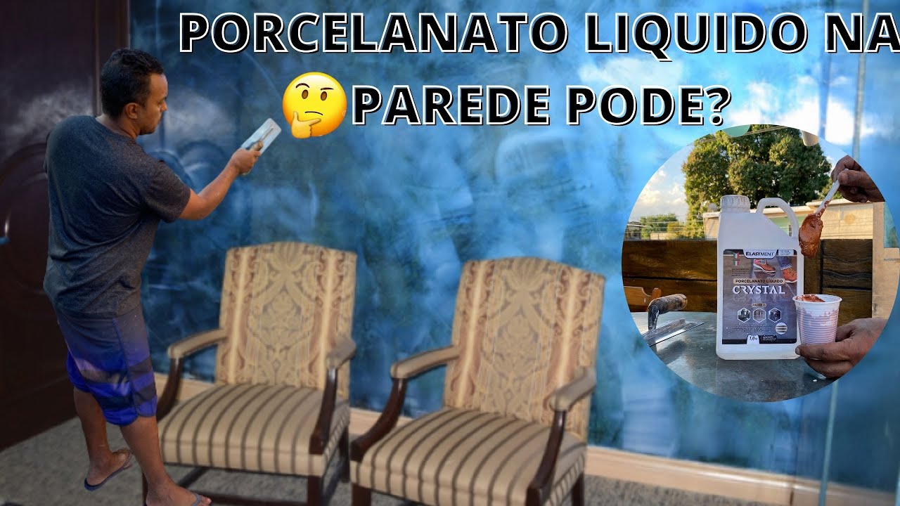 ESSE PINTOR E GENIO COMO APLICAR PORCELANATO LIQUIDO NA PAREDE  VERTICAL Vertical wall epoxy, DIY