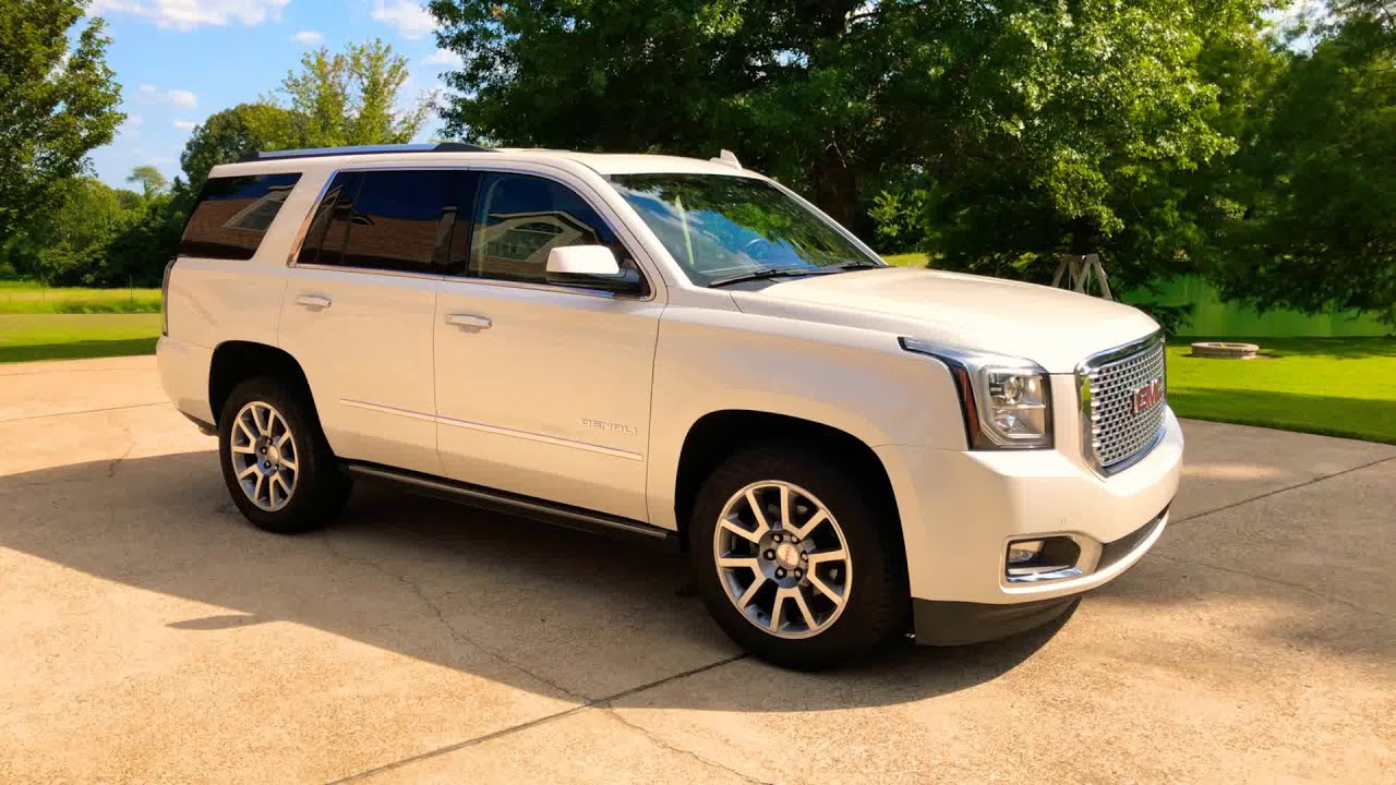 WEST TN 2015 GMC YUKON DENALI PEARL WHITE 4WD LOADED USED FOR SALE INFO WWW.SUNSETMOTORS.COM