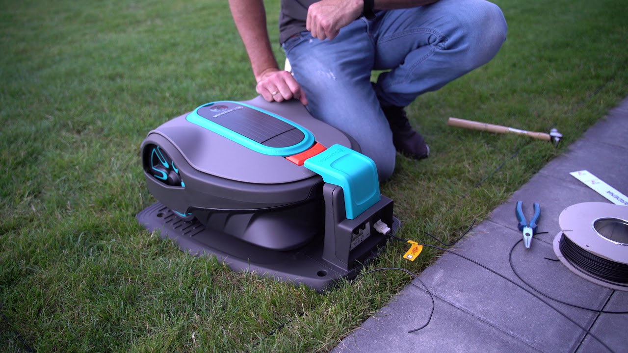 GARDENA Sileno installation ladestation og kabler