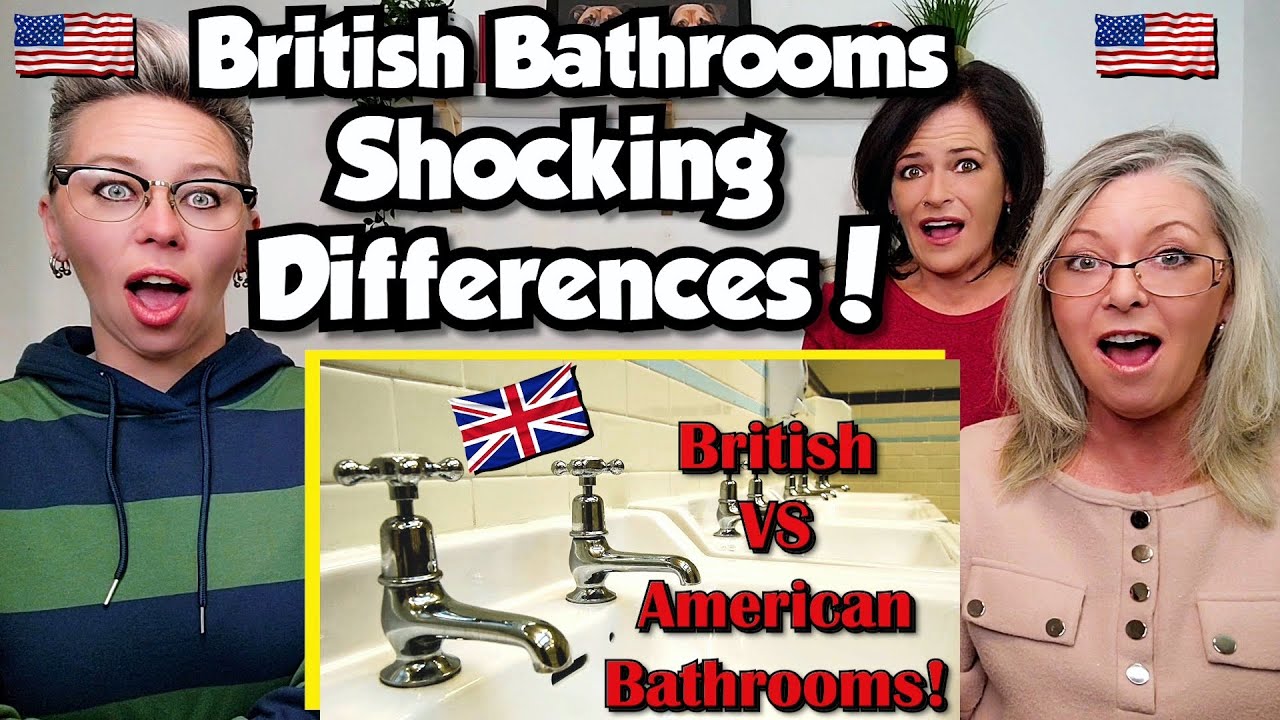 Americans React: British vs American Bathrooms! CRAZY DIFFERENCES! FIRST TIME REACTION!