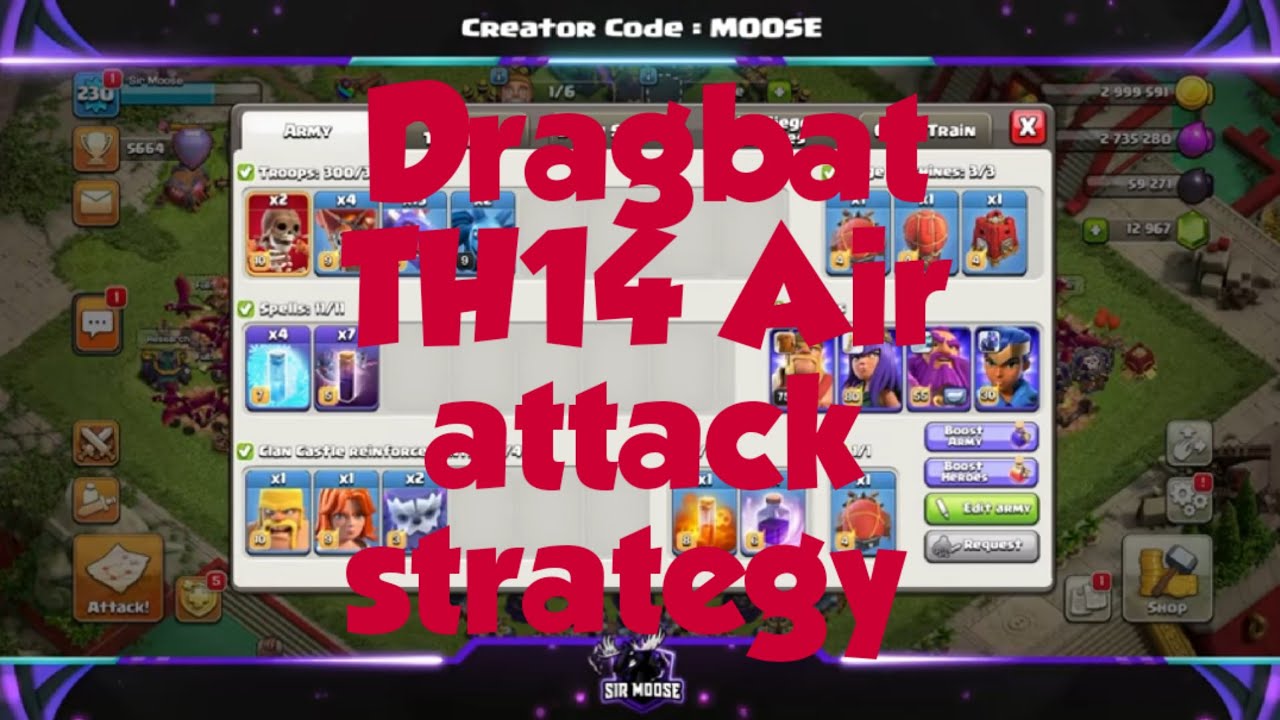 Dragbat TH14 Air attack strategy