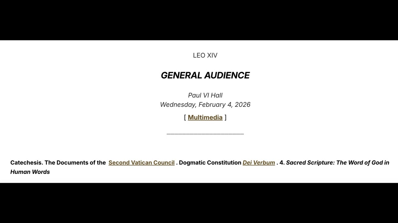 General Audience (02/04/26)