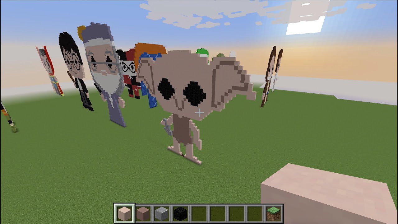 Minecraft Pixel Art - Dobby - Harry Potter