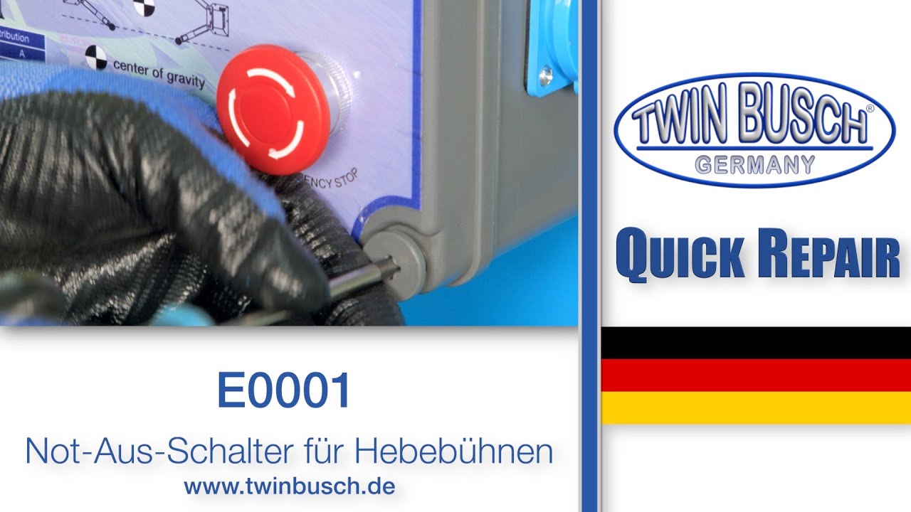 Quick Repair: Not-Aus-Schalter Y090-11Z f&uuml;r TWIN BUSCH&reg; Hebeb&uuml;hnen