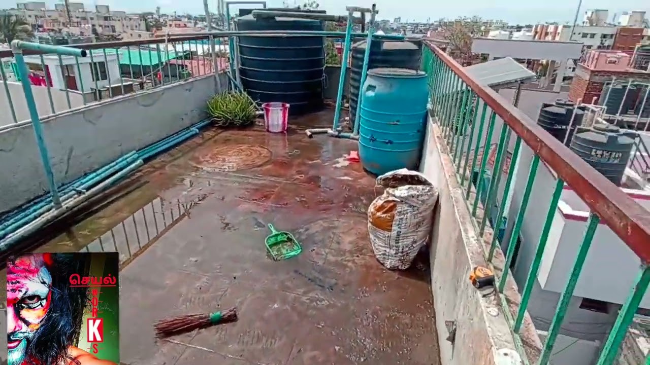 2000 litre tank fitting and cleaning and arrangement