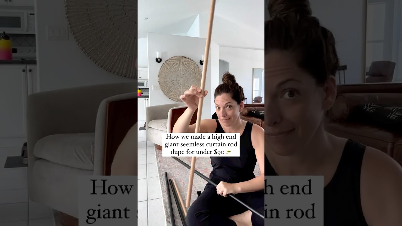 High end curtain rod for less than $90! #curtainrods #homedecor #diy #dupes