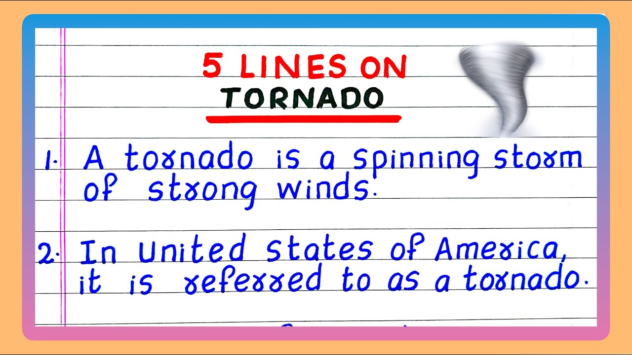 Few Lines on Tornado | Five Lines on Tornado | 5 Lines on Tornado