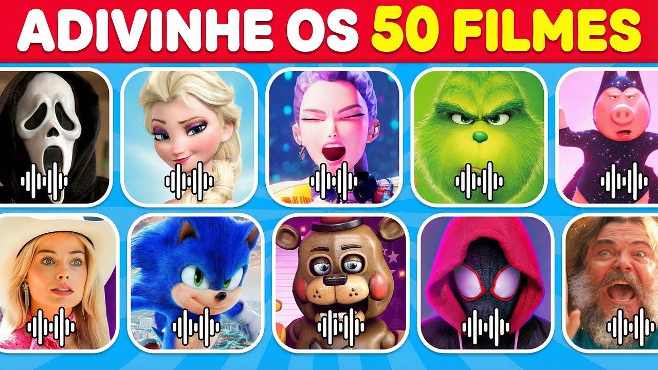 Adivinhe o FILME pela MÚSICA & EMOJIS 🎙️🌈🎶 Stranger Things, KPop, Stitch, Minecraft, Wandinha