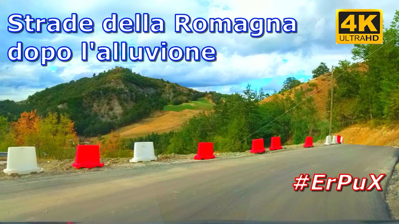 Guidare ::: Romagna, dopo l'alluvione, da Verghereto a Predappio ::: 4K dashcam strada completa