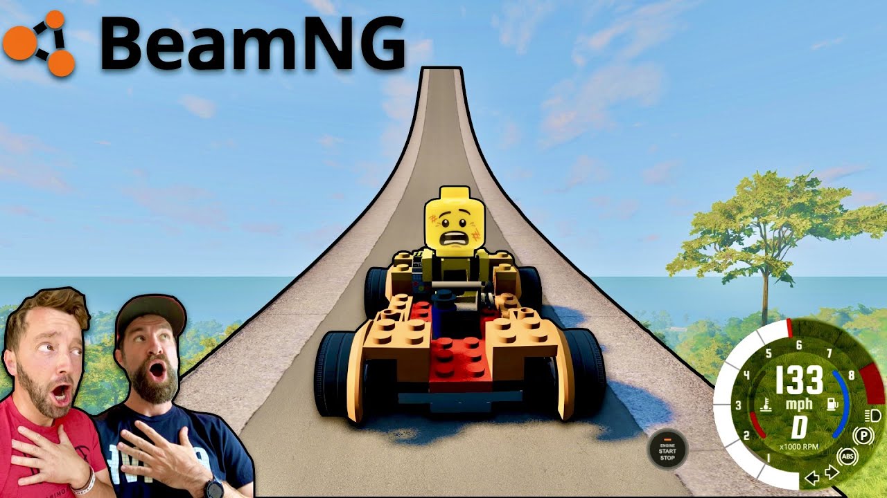 LEGO SPORTS CAR против 3000-ФУТОВОЙ МЕГАРАМПЫ