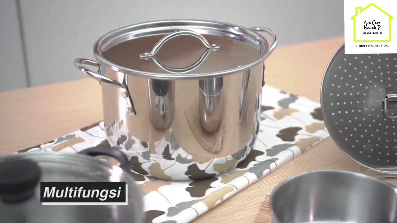 MAXIM Panci Set Stainless / MAXIM Ultima Set of 8 pcs FREE Mixing Bowl