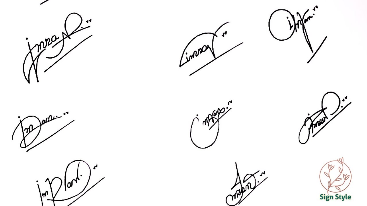 Imran 15 Professional and Stylish Signatures by Sign Style Channel