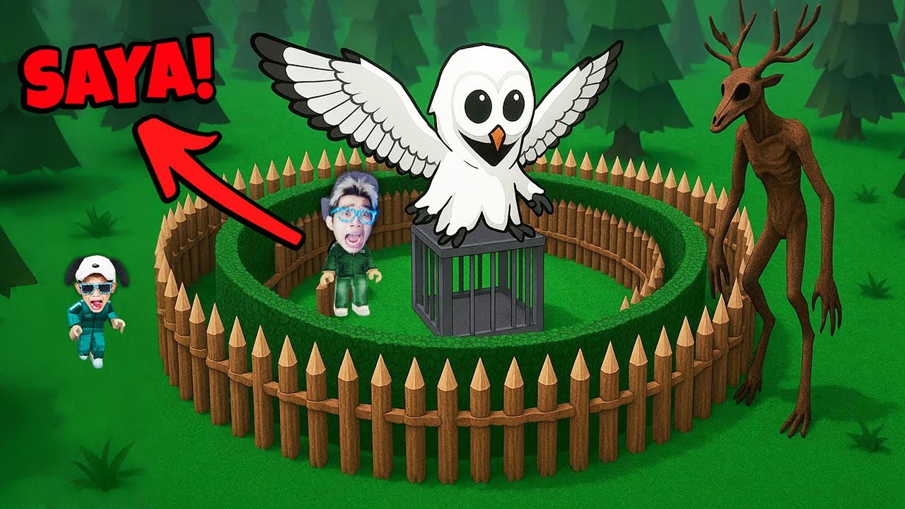 GILA!!! Camp Bertahan 500 Malam di HUTAN, di Serangan OWL, RUSA, Mamoth Mengerikan di ROBLOX!!!