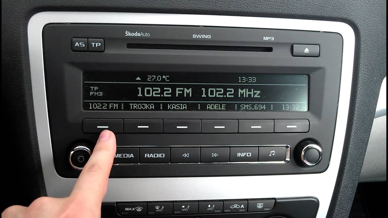 SKODA OCTAVIA II FL 1.4 TSI 90kW 122KM skoda auto radio SWING MP3 Review