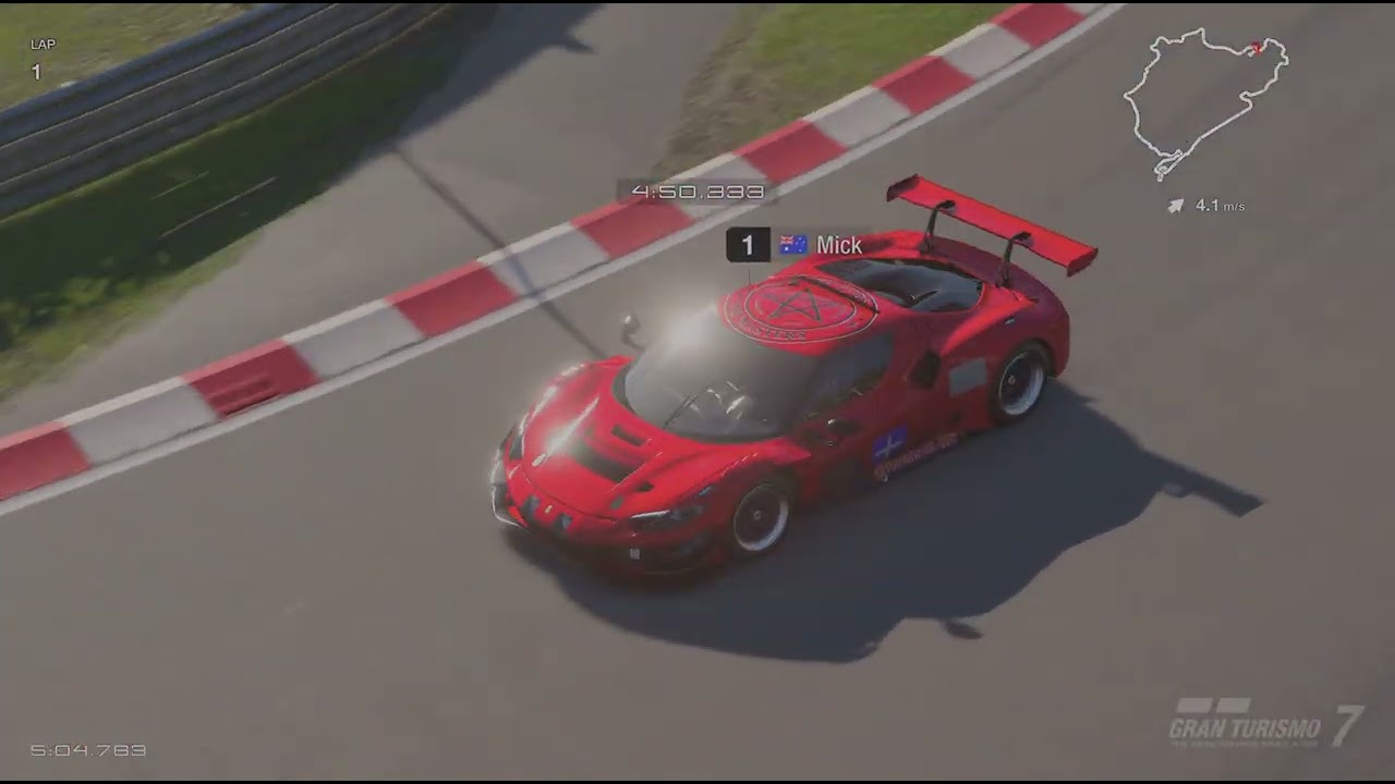 Ferrari 296 GT3 Nordschleife endurance 1 lap Time Attack broadcast