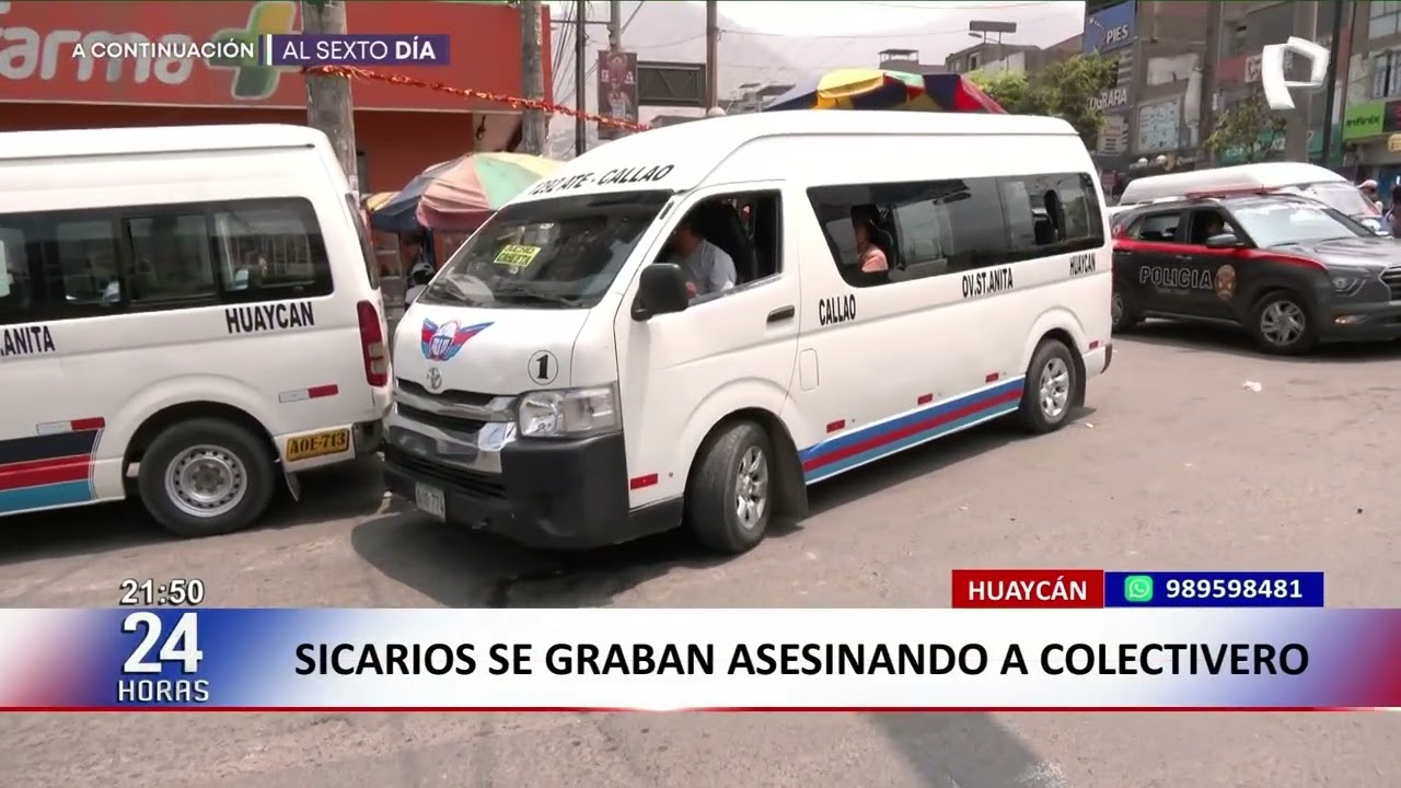 Huaycán: sicario se graba asesinando a colectivero