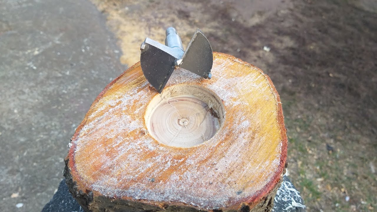 Cup drill wood 50mm Test.