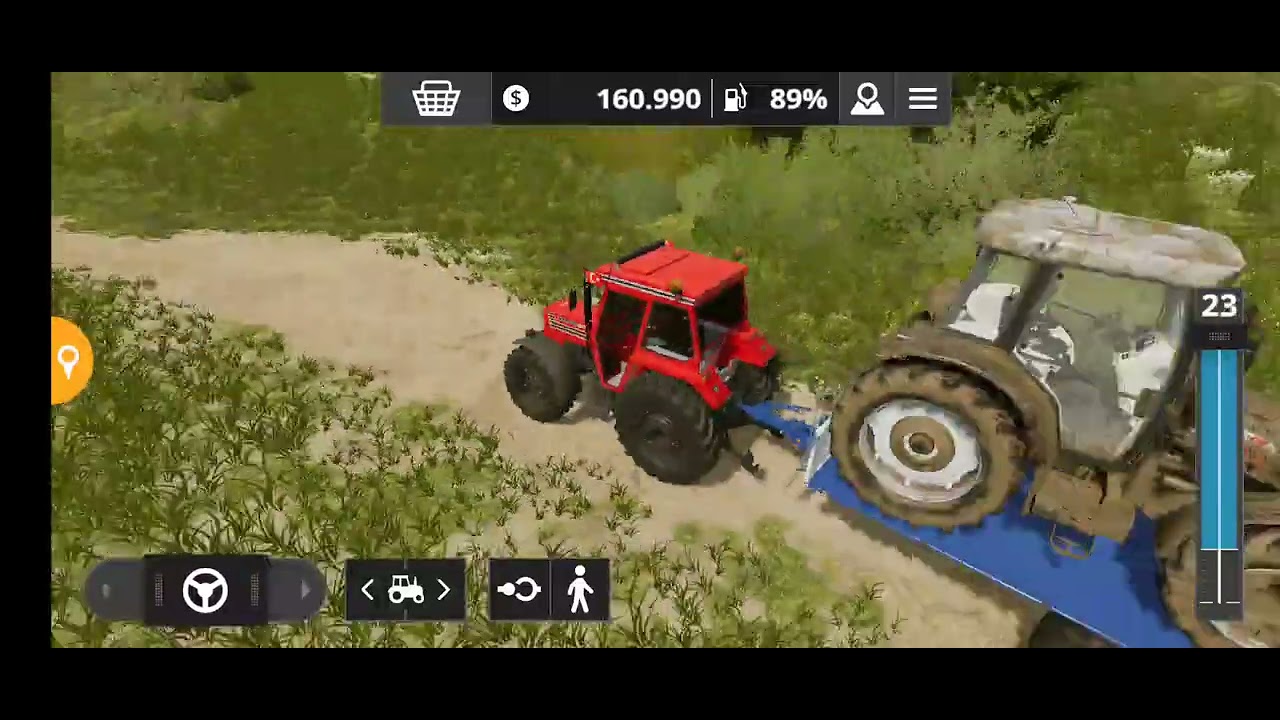 FS 20 mod yakıtı biten MF 5450 kurtardık