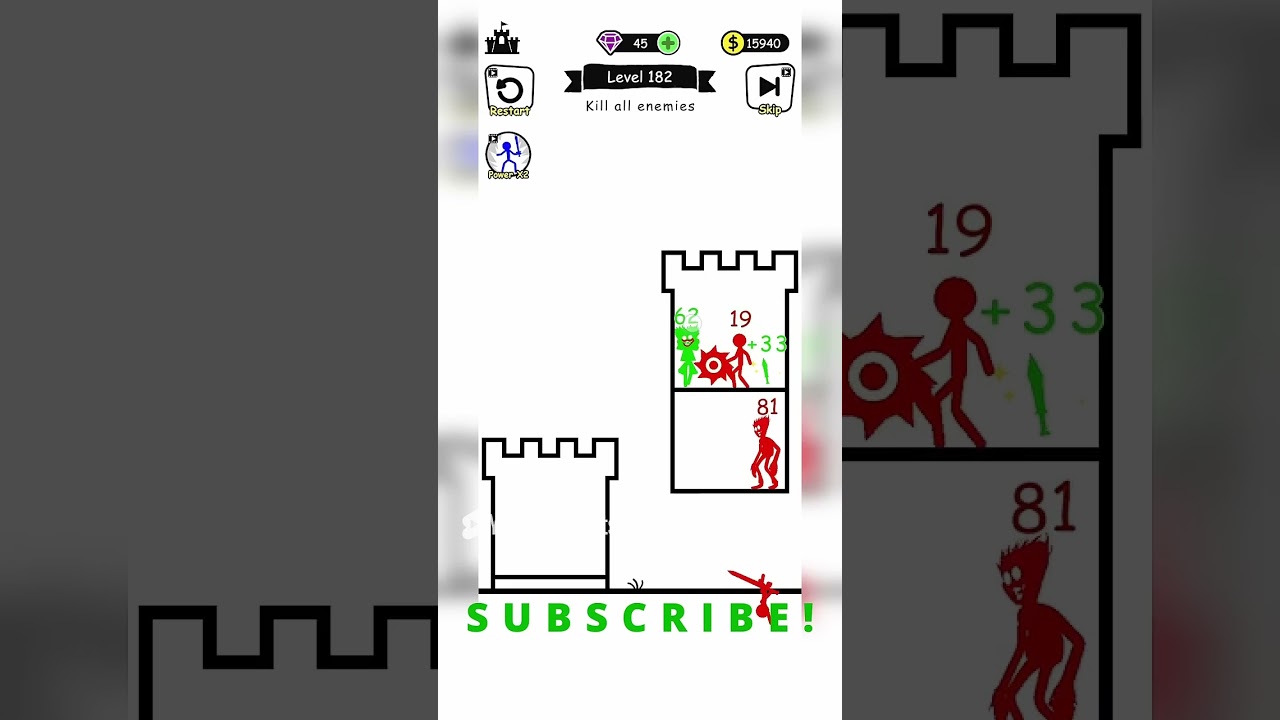 Quick Stick War : Hero Tower Defense Level 182 - Updated