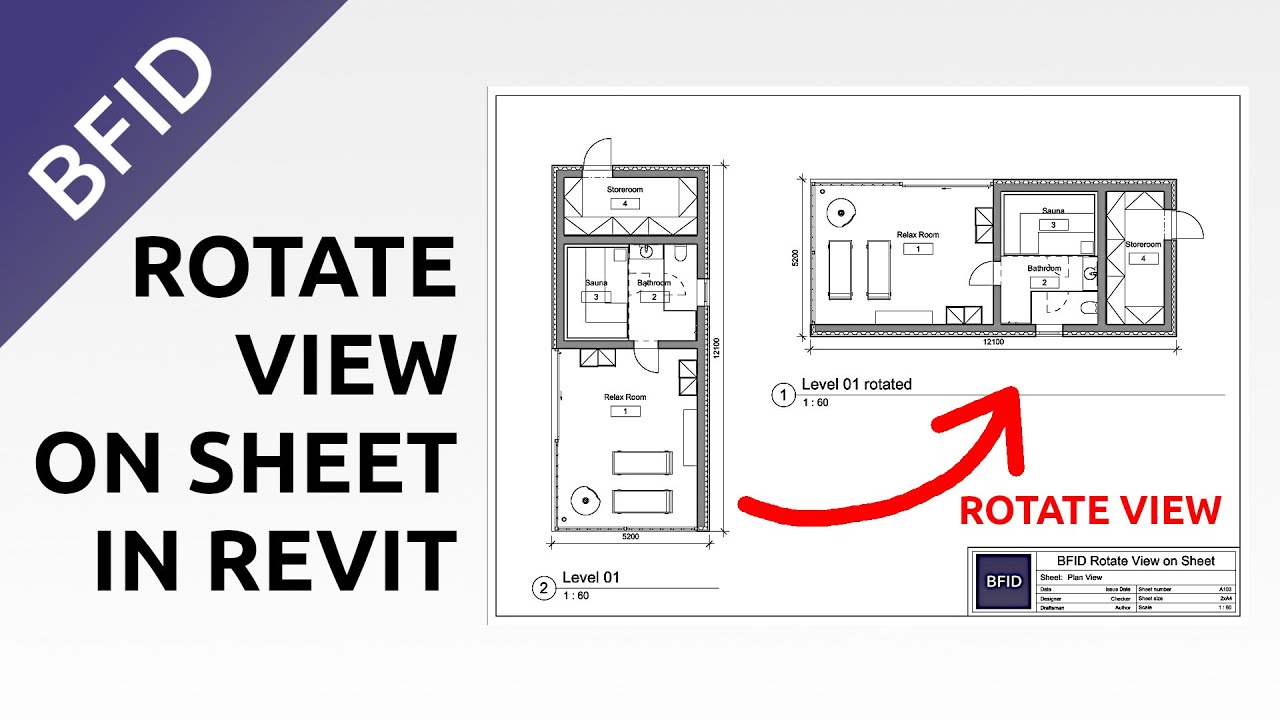 Как повернуть вид на листе в Revit