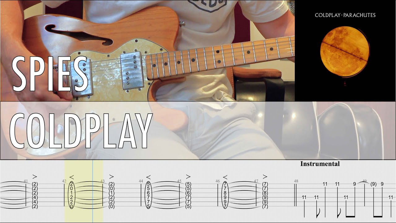 Spies Coldplay Cover • Guitar Tab • Tutorial • Lesson