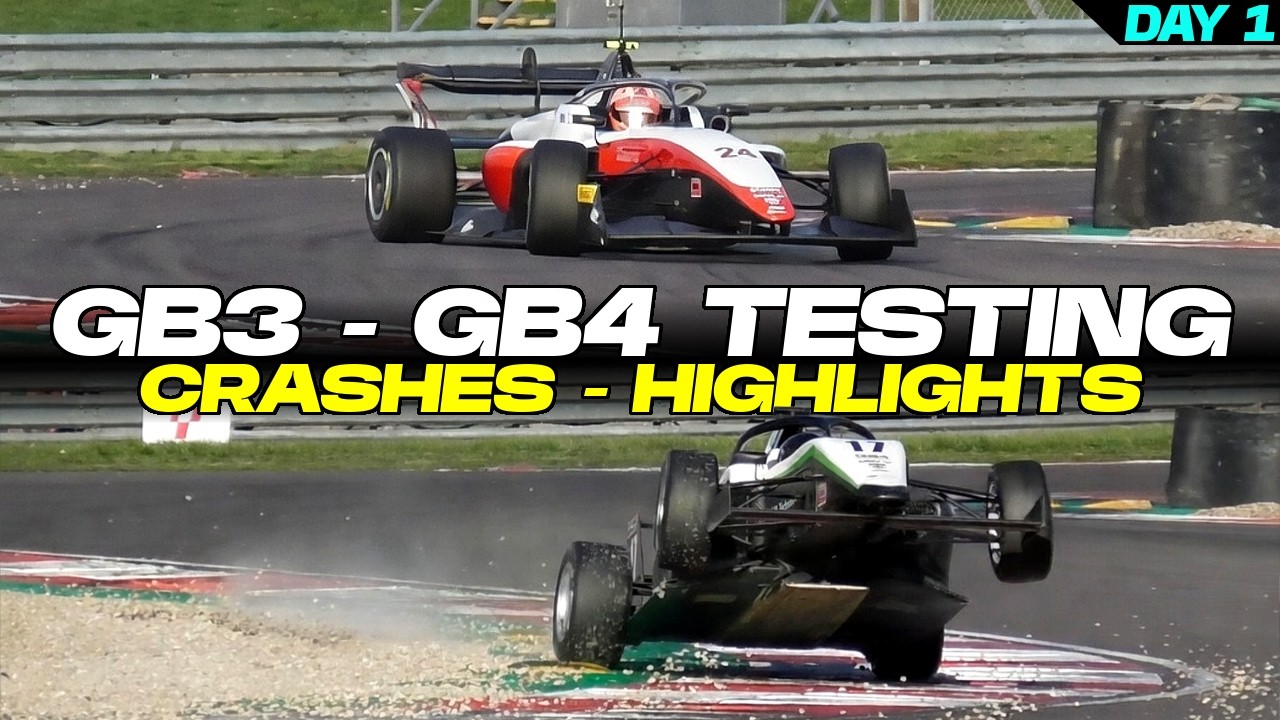 Donington Park GB3 & GB4 Testing - Crashes & Highlights - 18/3/26