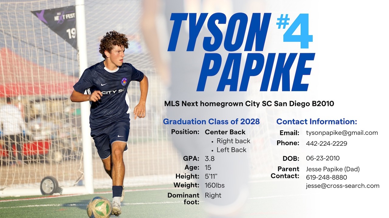 Tyson Papike (Center back) Highlight Video