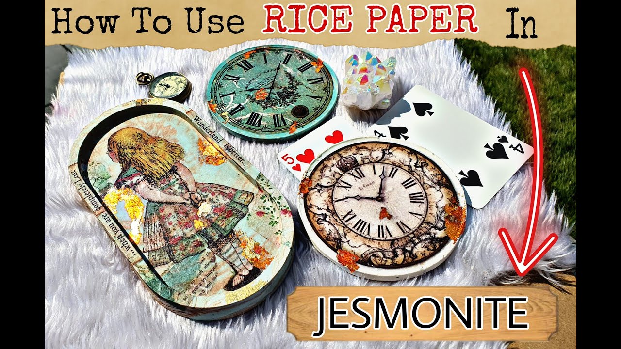 How To Use Rice Paper In Jesmonite | Alice in the Wonderland