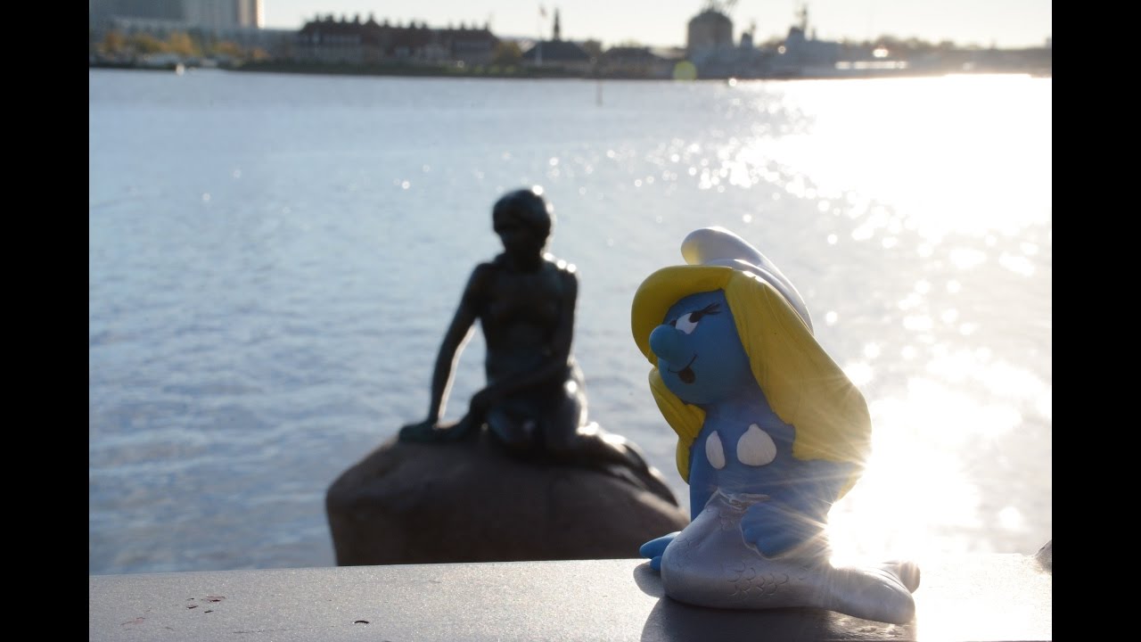 Smurfmaid visit Copenhagen - Smølfermaid besøge København - Schtroumfmaid visite Copenhague