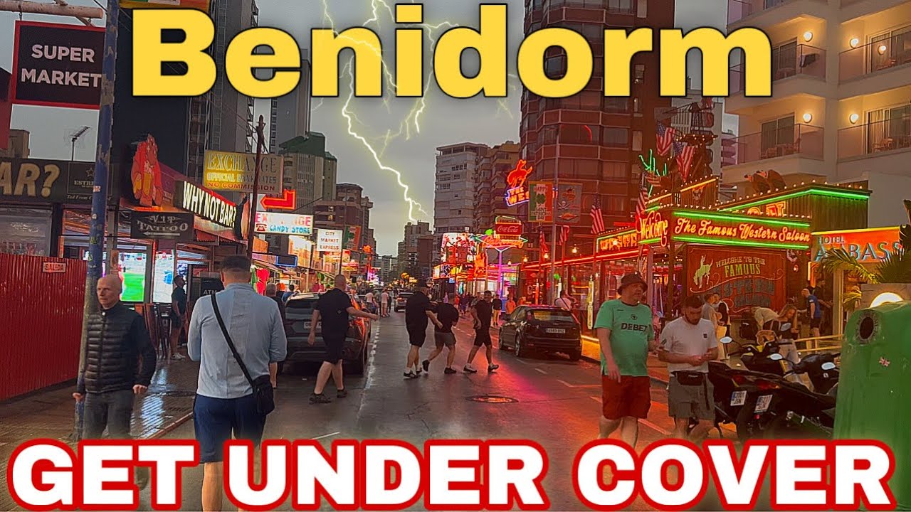 LIGHTNING Storm in Benidorm ☔️⚡️
