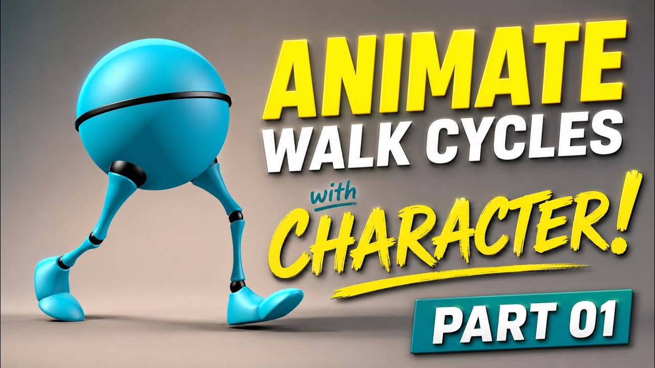 Free Tutorial | How to animate a Basic Walk Cycle - Part 01