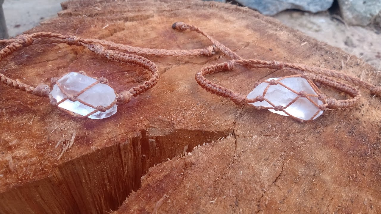 Pulseira Macramê com cristal castrado e regulagem - Ateliê Inspire o Bem (como fazer)