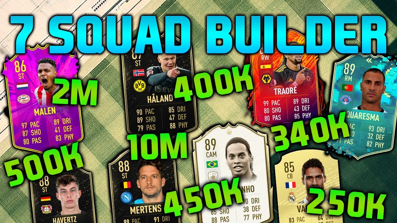 FIFA 20 SQUAD BUILDER 250K 340K 400K 450K 500K 2M 10M HYBRID SQUAD BUILDER FUT CHAMPIONS TEAMS