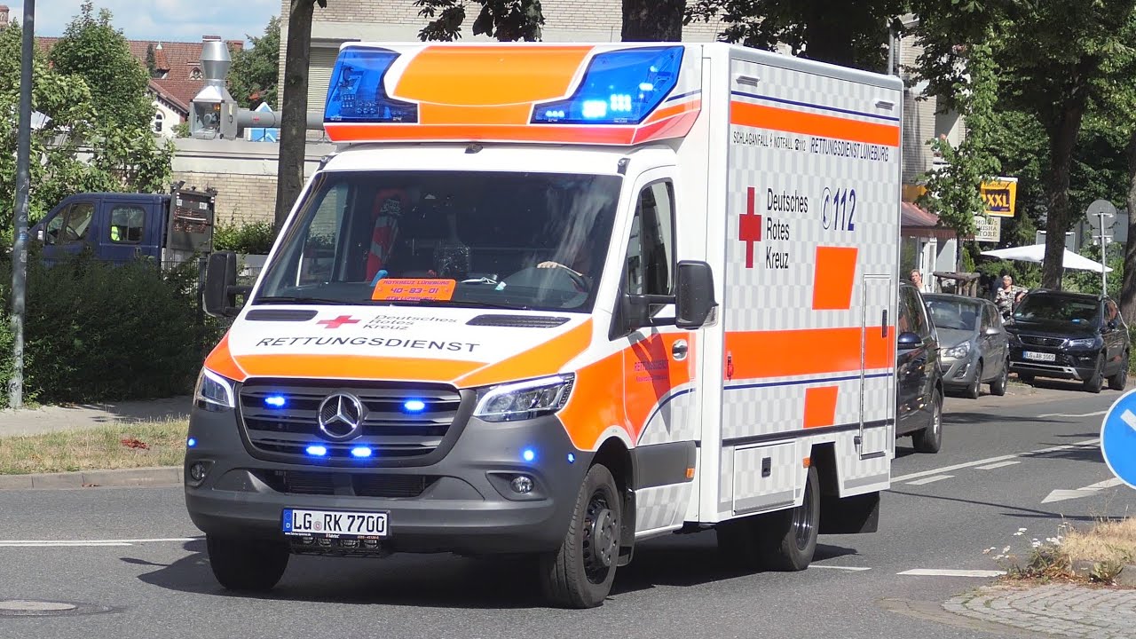 [Neuer DRK RTW]  Einsatzfahrtenzusammenschnitt DRK + ASB Rettungsdienst Lüneburg