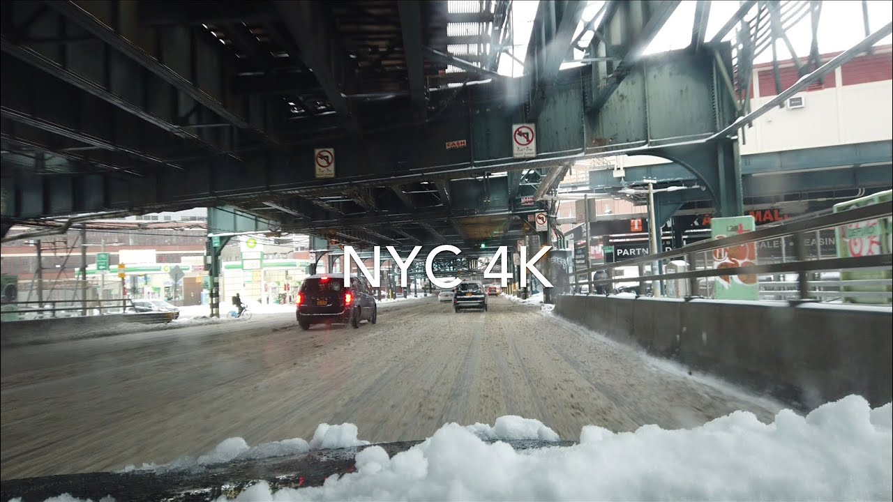 New York City- (NYC 4K) Snow Drive- 2nd Blizzard Winter Snowstorm Aftermath- Part #2 February 2021