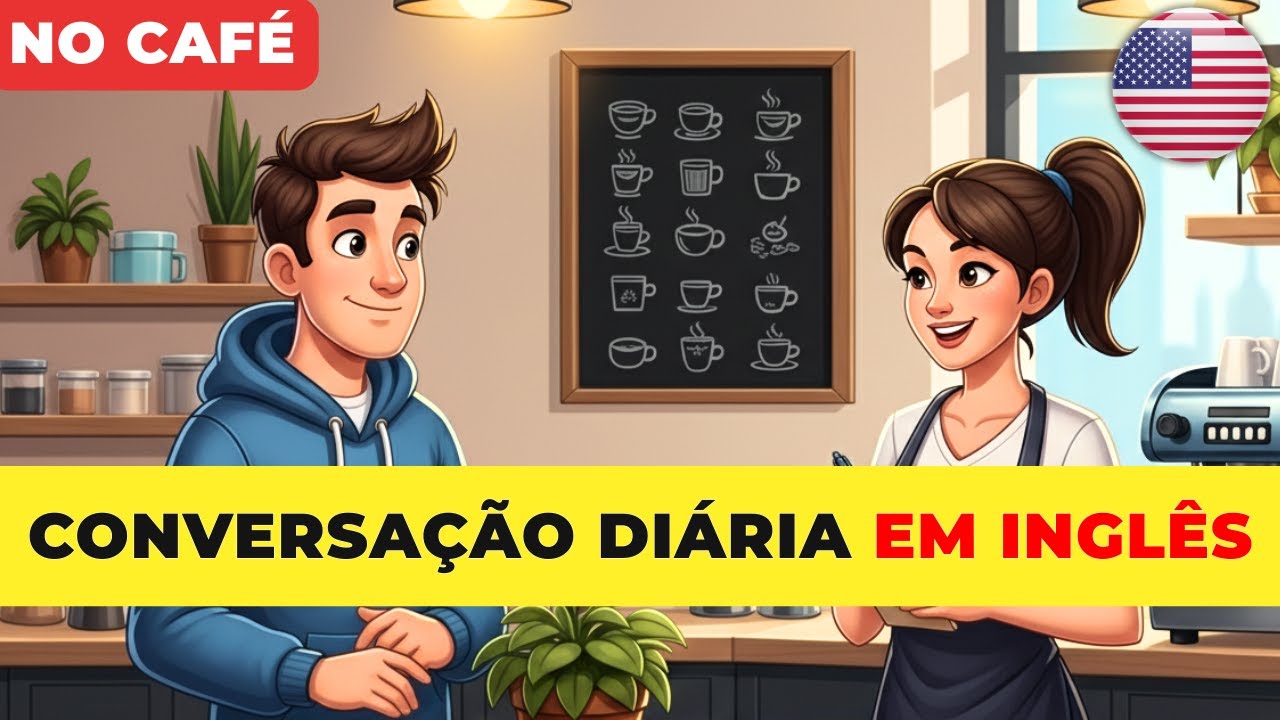 Conversa em inglês no café ☕ | Aprenda ouvindo e repetindo